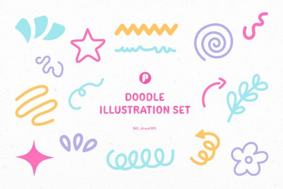 Download Bright Doodle Illustration Set - Premium Resources