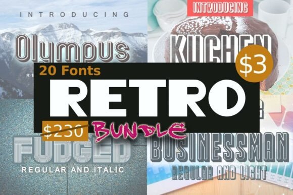 Download Retro Font Bundle - Retro font bundle Collection
