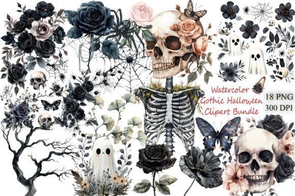 Download Watercolor Gothic Halloween - Gothic Collection